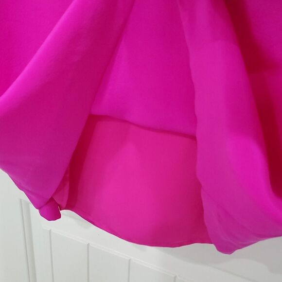 Cynthia Rowley 100% Silk Midi Chartruse Dress, SIZE 8 - Picture 3 of 4